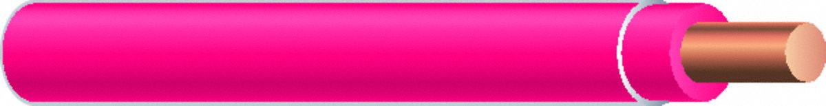 Wire: Copper, 16 AWG, 1 Conductors, Solid, Red, 500 ft Lg, TFFN/TFN