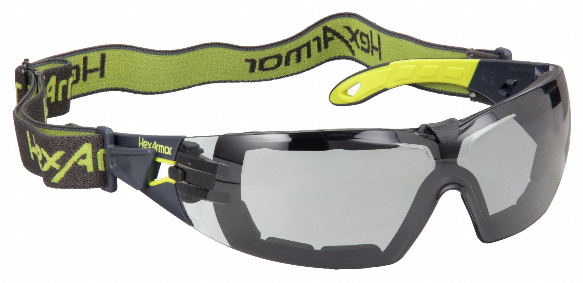 Safety Glasses: Gray Lens Color, Frameless, Anti-Fog/Hard Coat/TrueShield® S, MX200G Series