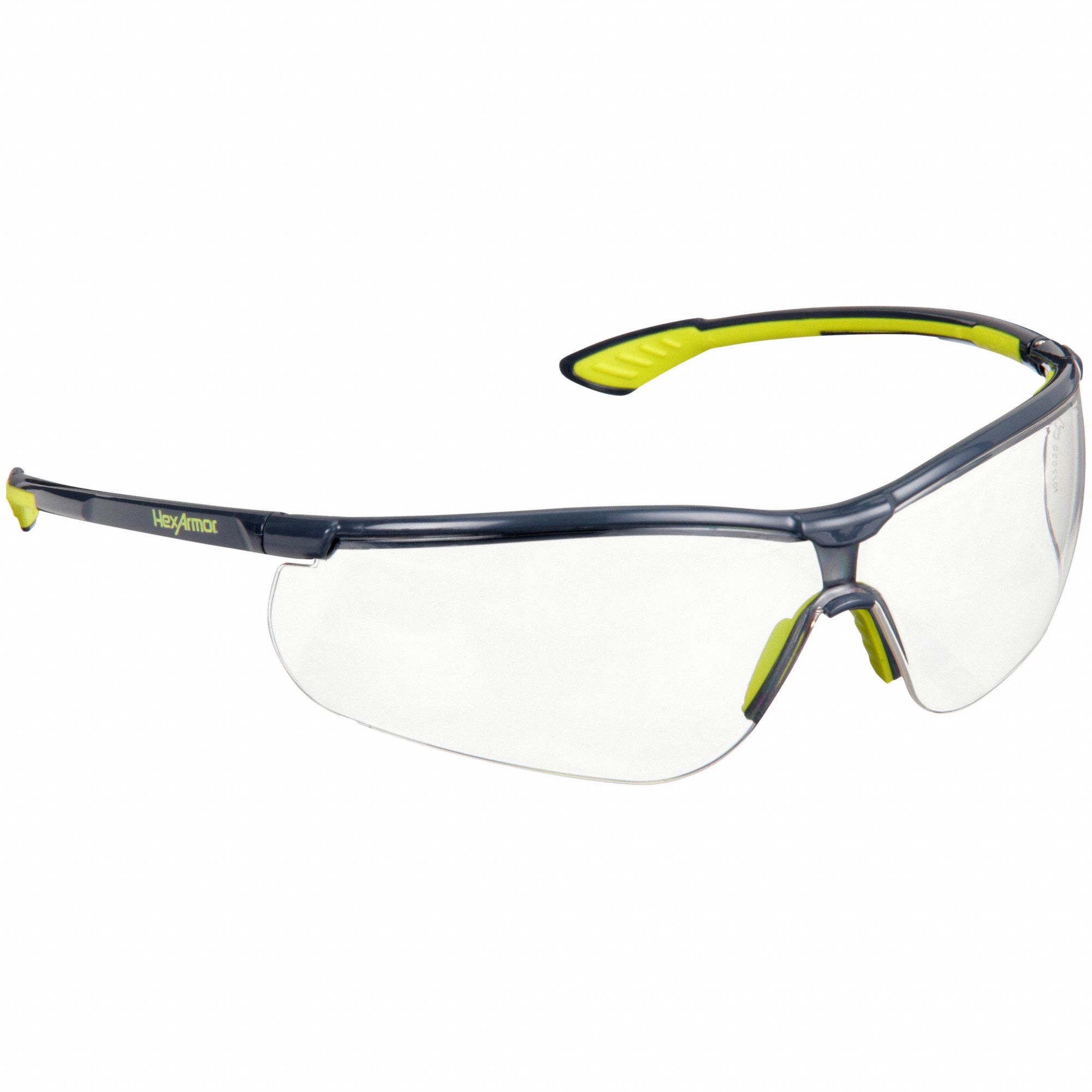 Safety Glasses: Clear Lens, Half-Frame, Anti-Fog/TrueShield® 2SF, Metal Detectable