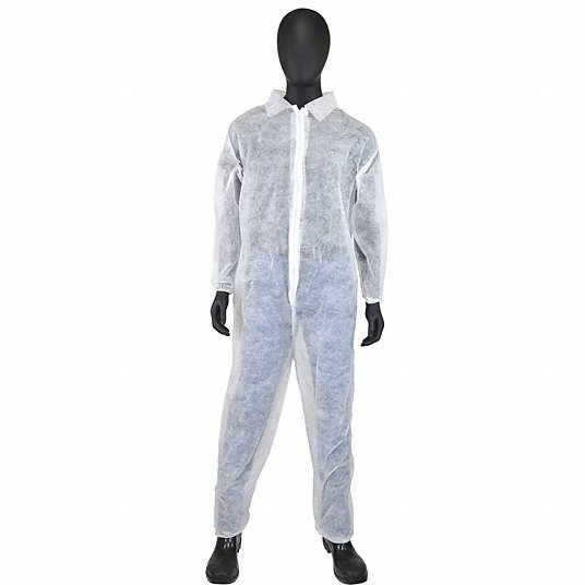 WEST CHESTER PROTECTIVE GEAR 3502/XXL Coverall,White,Elastic,Serged,2XL,PK25 