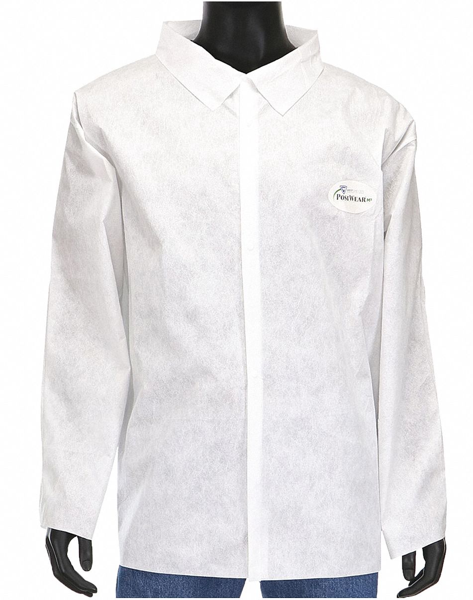 Long Sleeve Shirt, White, XL, PK50