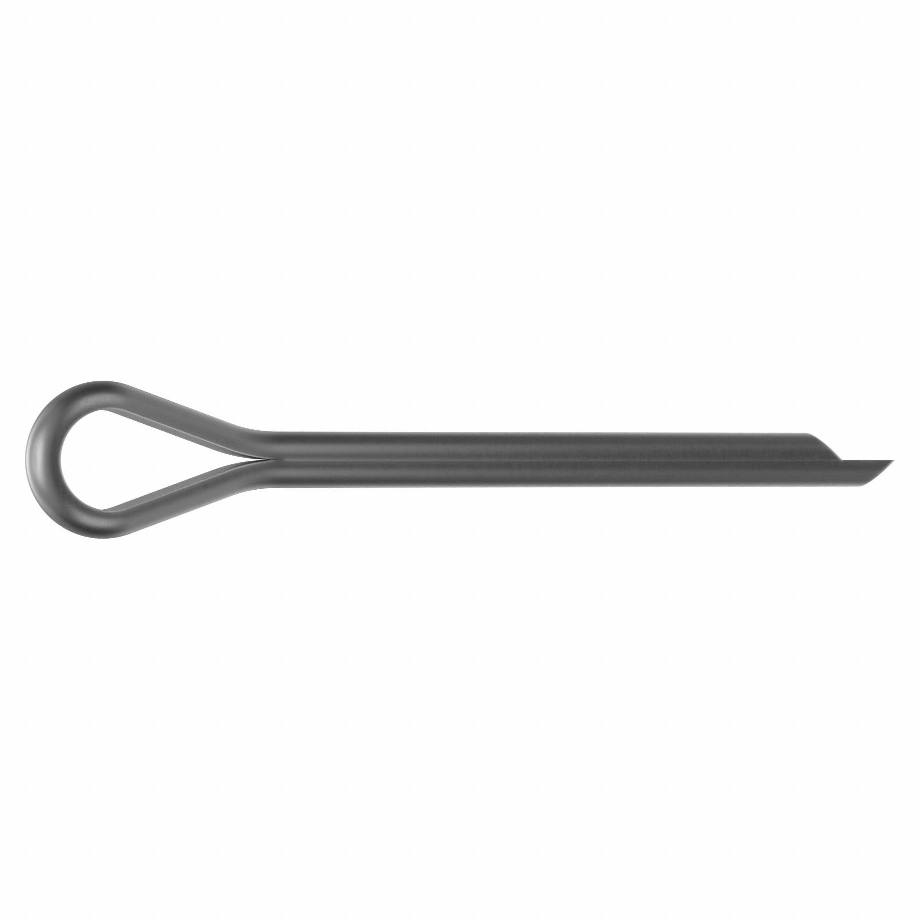 Cotter Pin, 0.188 in dia, 2 in L, PK50: Extended Prong, Inch, 3/16 in Pin Dia, 2 in Shank Lg, 50 PK