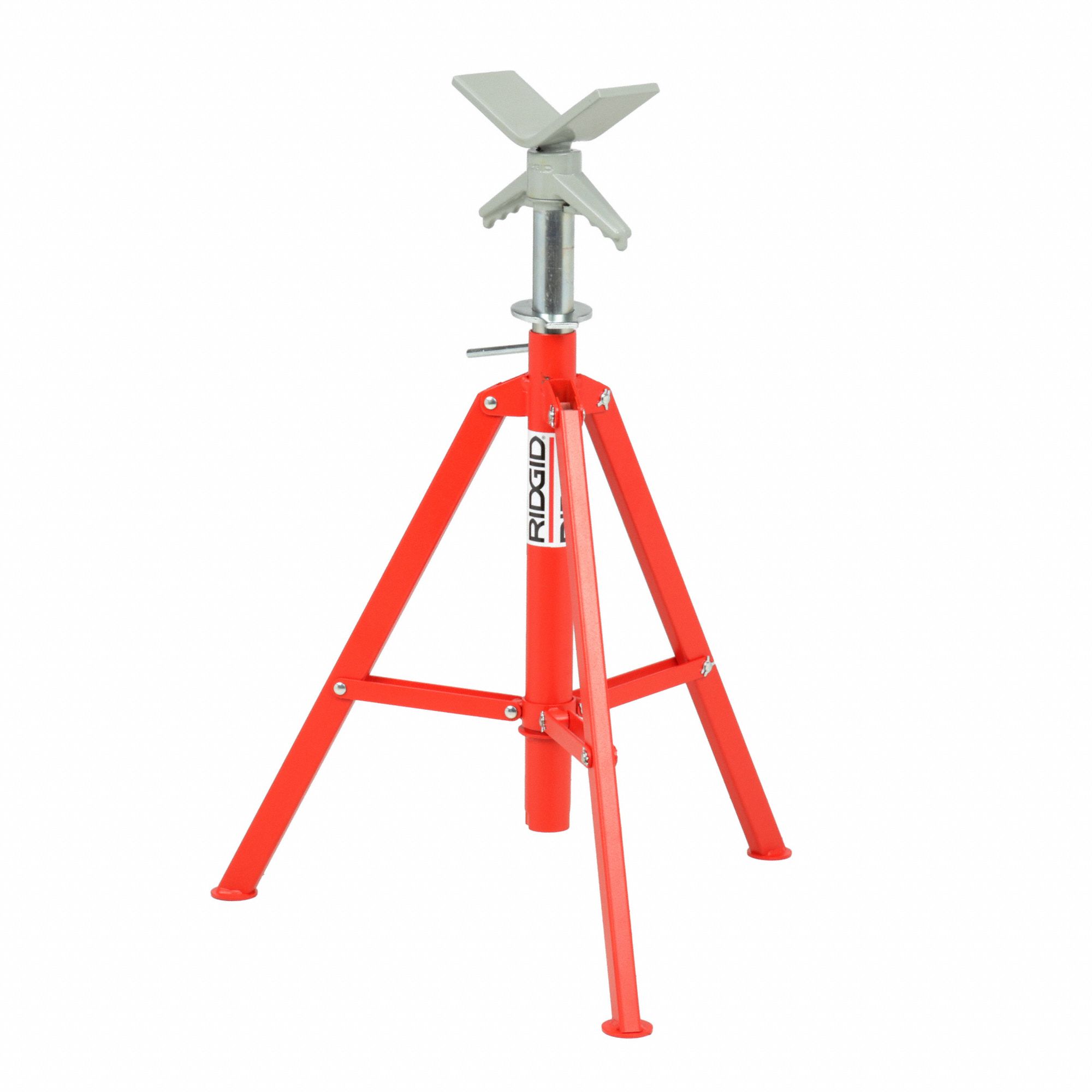 RIDGID VHead Pipe Stand, 12 in Pipe Capacity, 28 in to 52 in Overall