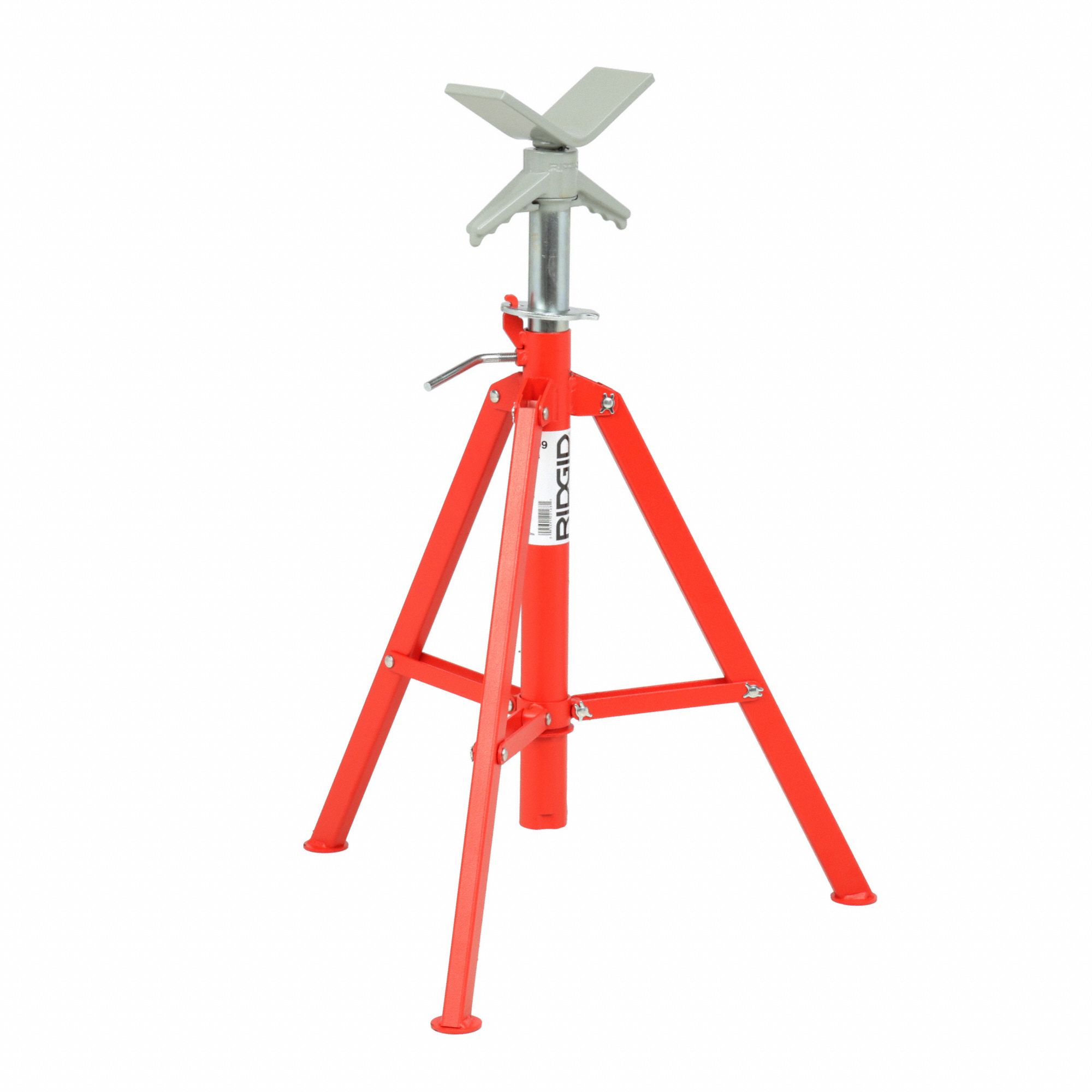RIDGID VHead Pipe Stand, 12 in Pipe Capacity, 28 in to 52 in Overall