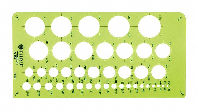 STENCIL/DRAWING TEMPLATE,CIRCLE ARRW,PVC