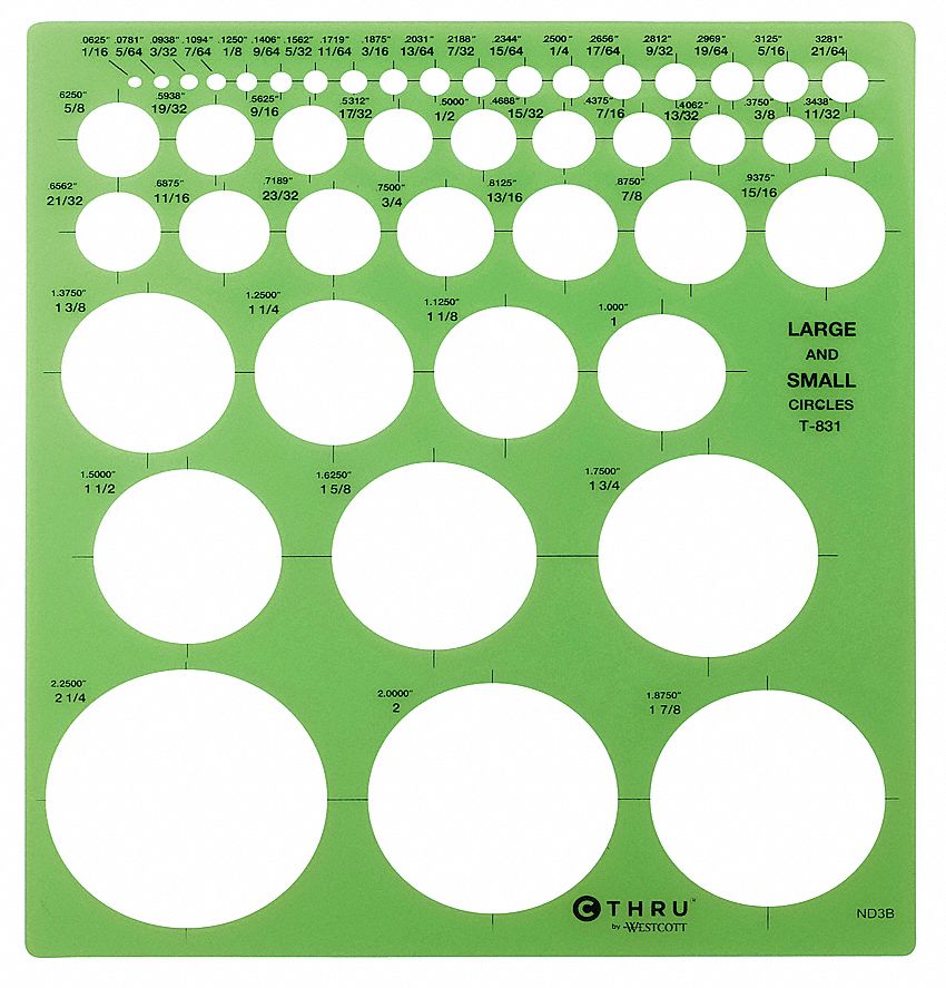 STENCIL/DRAWING TEMPLATE,CIRCLE ARRW,PVC