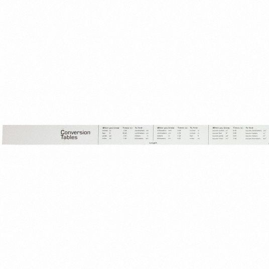 WESTCOTT Yardstick: YMS-1, 3 1/4 ft / 100 cm, 0.08 in Thick, 1/8 in, Clear,  Black, Rigid, Matte