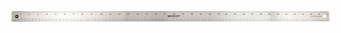 RULER,METAL,1ST INCH 32NDS - REST 16THS