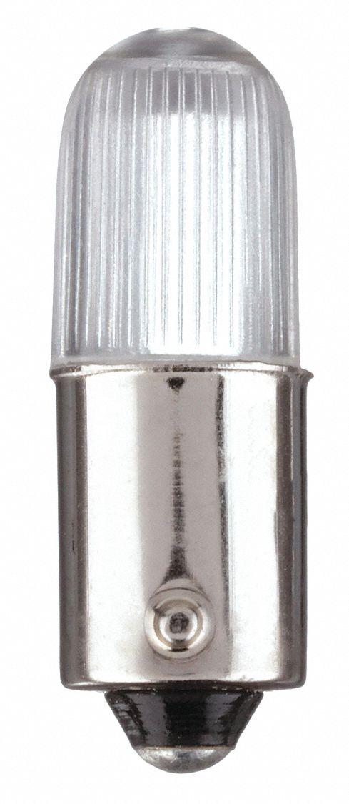 COMPACT LED BULB, MINIATURE BAYONET (BA9S), (T) TUBULAR, T3¼, 120V AC/DC, RED