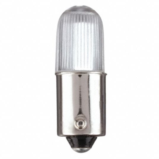 LUMAPRO Compact LED Bulb: LED, Miniature Bayonet (BA9s), (T) Tubular,  T3-1/4, 120V AC/DC, Red