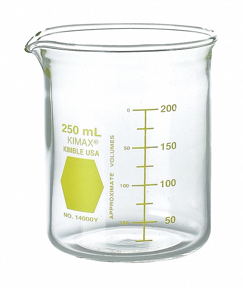Colorware Beaker: Borosilicate Glass, Low Form, 150 mL Capacity - mL, 5.07 fl oz Capacity - oz, A