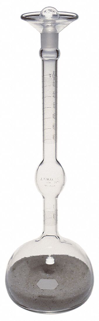 Specific Gravity Bottle: Borosilicate Glass, 24 mL Capacity - mL, 0.81 fl oz Capacity - oz