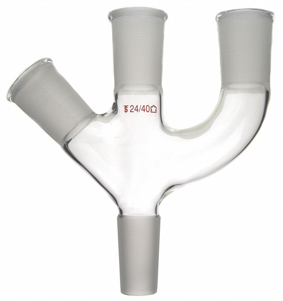 Adapter, 155 mm L, 24/40, 24/40, Clear