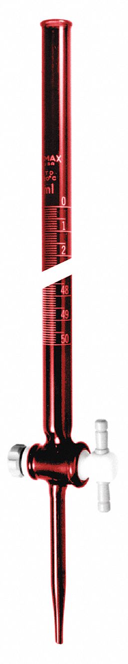 Funnel Fill Buret: 3.3 Borosilicate Glass, 50 mL Capacity - Metric, 1.7 fl oz Capacity - English, B