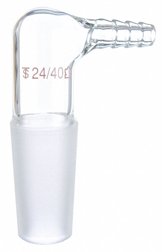 Adapter, 80 mm L, 24/40, 24/40, Clear