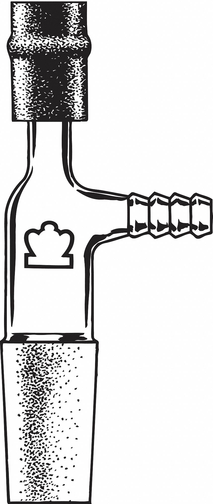 Adapter: 24/40 Lower Ground Mouth Size, 24/40 Upper Ground Mouth Size, 110 mm Overall Lg, Type I