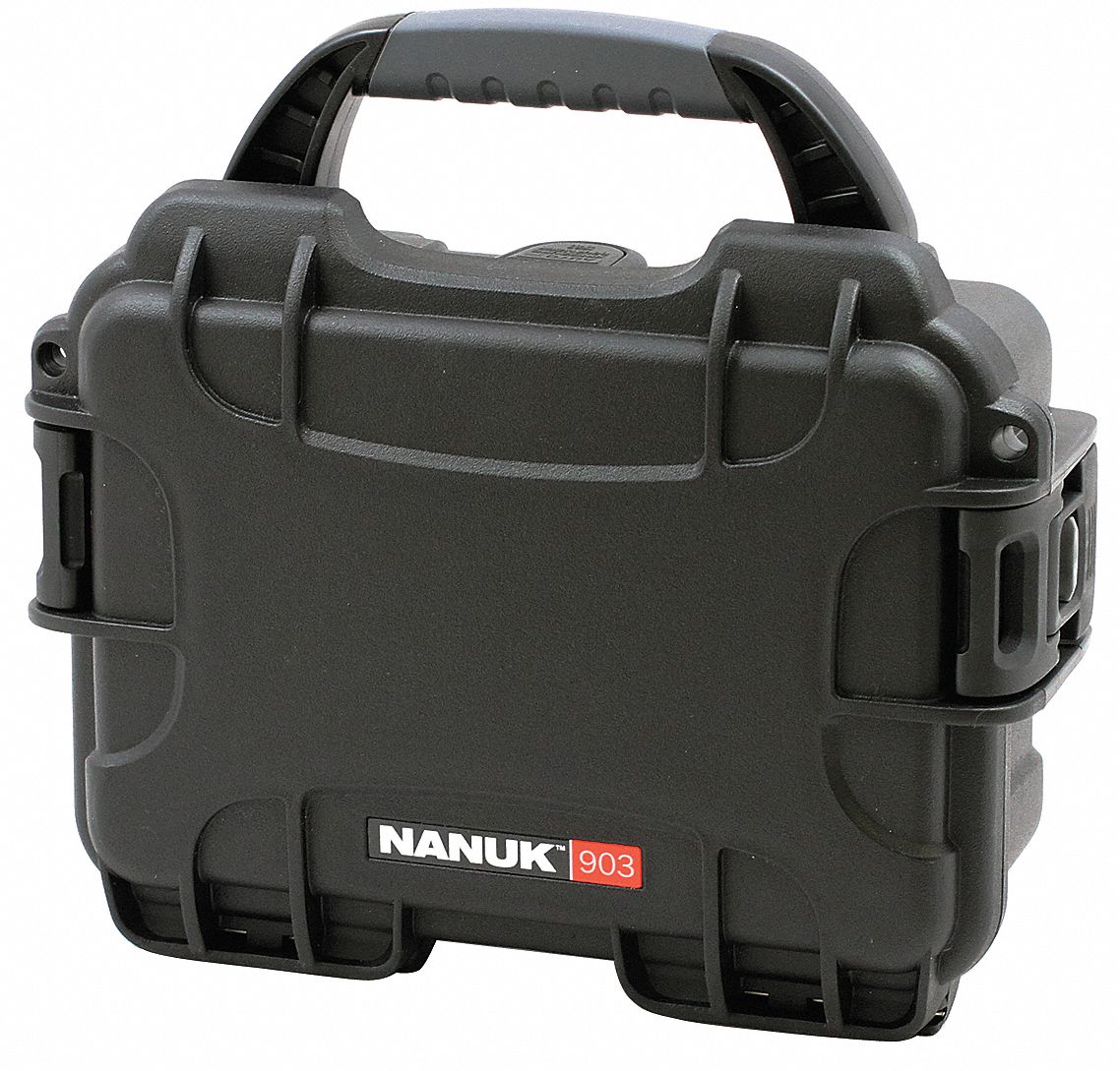 PROTECTIVE CASE, 4⅞ IN X 7⅜ IN X 3⅛ IN INSIDE, BLACK, STATIONARY, 1 LB W