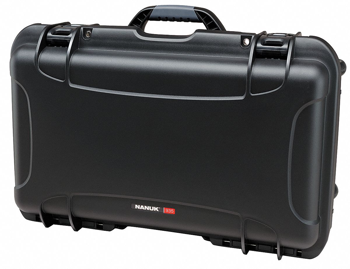PROTECTIVE CASE, 11¼ IN X 20½ IN X 7½ IN INSIDE, BLACK, MOBILE, 11 LB W