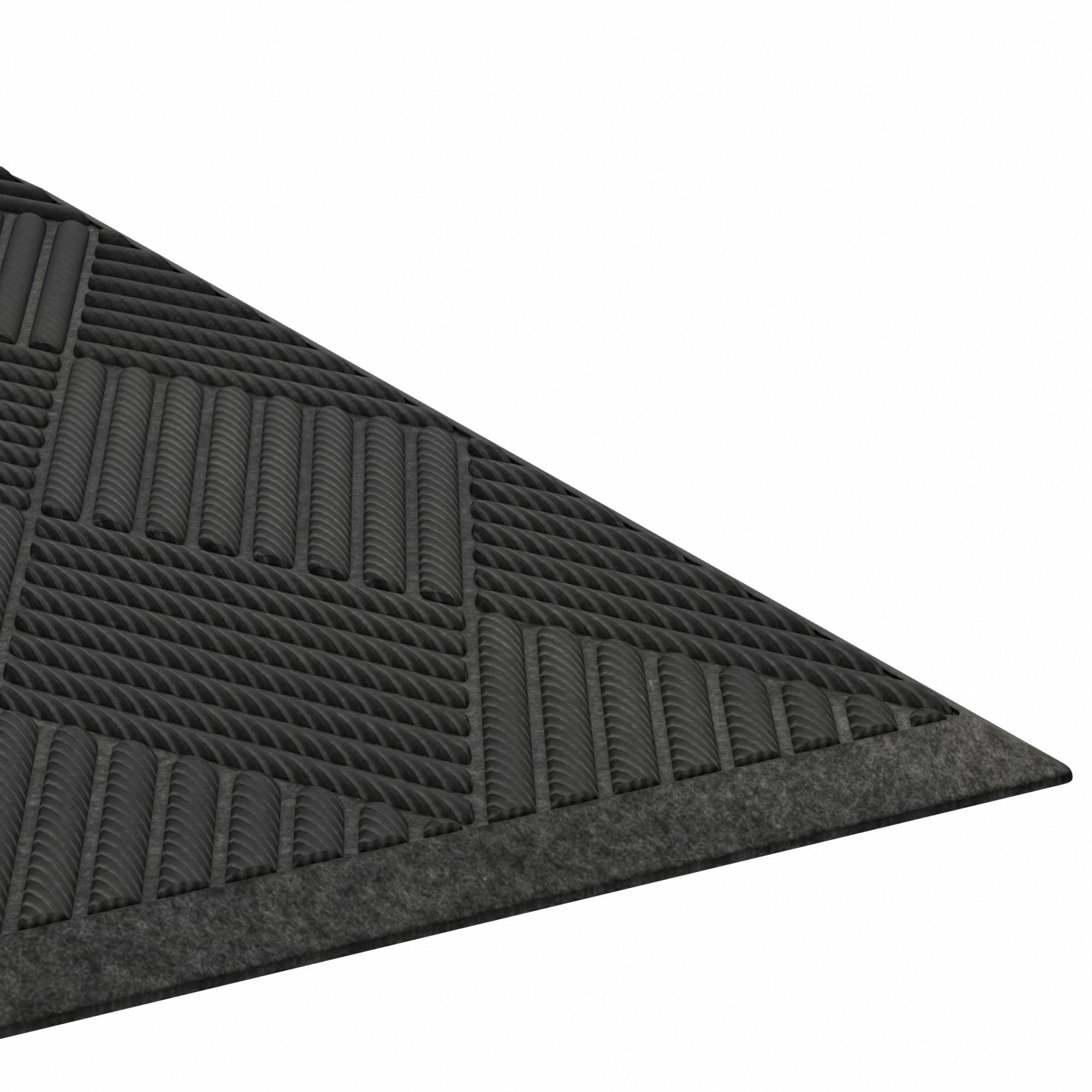 ENTRANCE RUNNER, DIAMOND, OUTDOOR, HEAVY, 6 X 12 FT, ⅜ IN THICK, PP/RUBBER, GREY