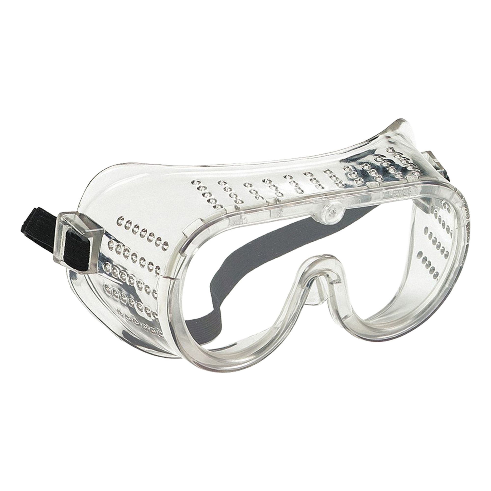 Safety Goggles: Clear Lens Color, Uncoated, Direct, Elastic Band Material, 22 Series