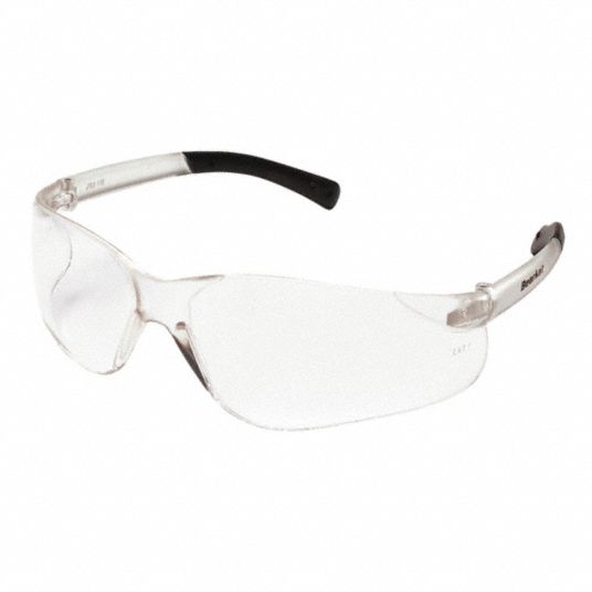 Mcr Safety Safety Glasses Uncoated No Foam Lining Wraparound Frame Frameless Clear Clear