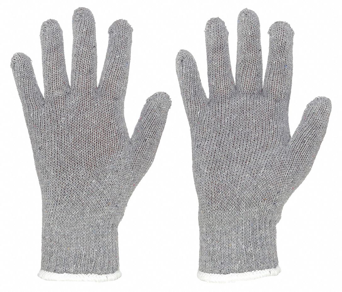 Regular Weight Cotton Poly Gray, L, PK12