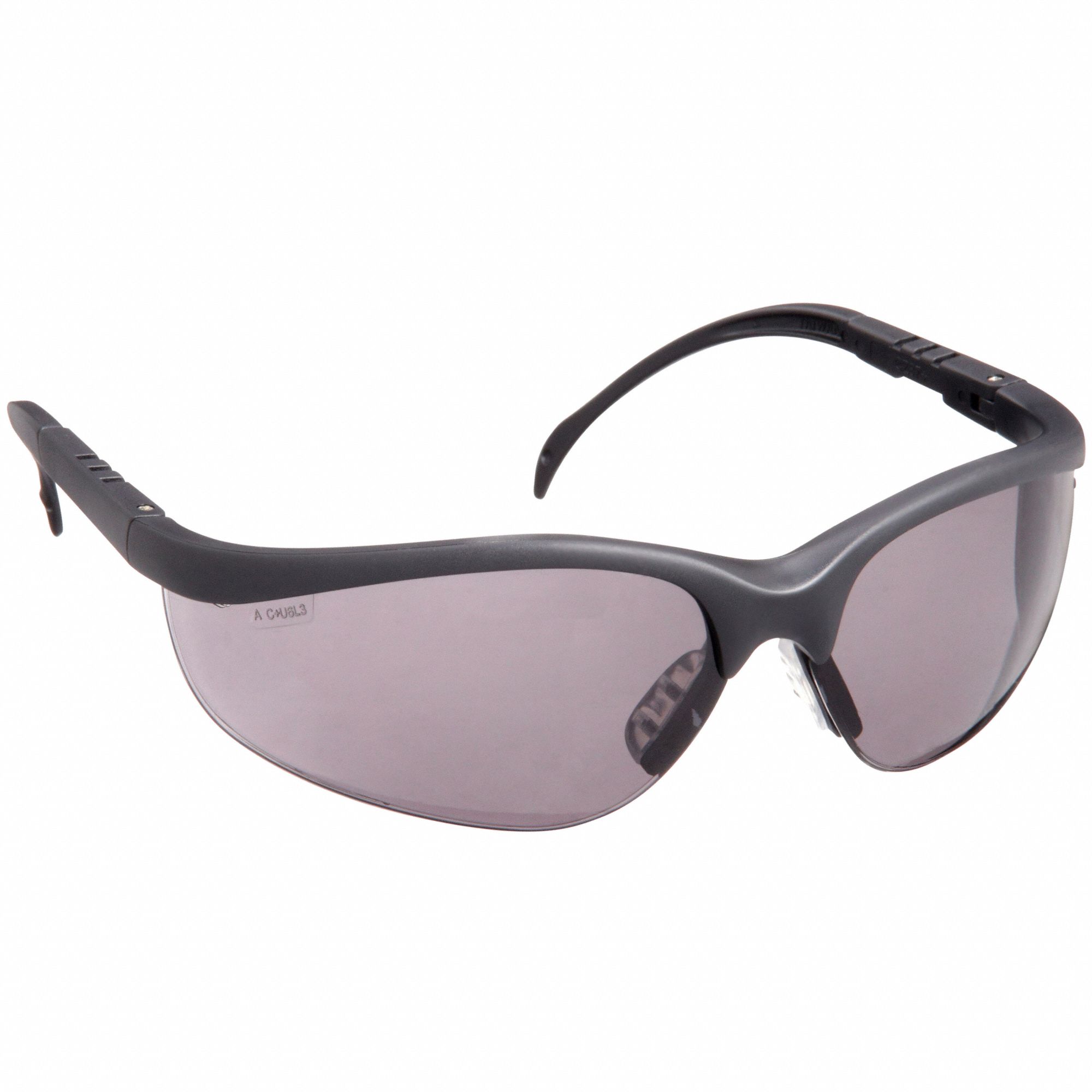 Safety Glasses: Gray Lens, Half-Frame, Anti-Fog, Black Frame, KD1 Series