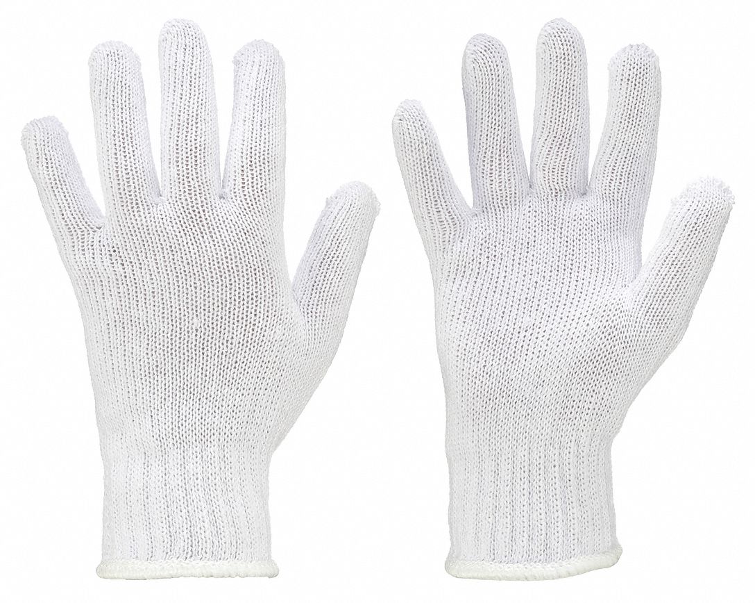 Regular Weight Cotton Poly White, L, PK12