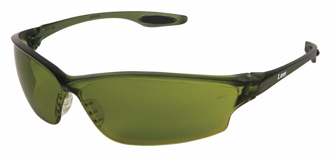 Welding Safety Glasses, Green Lens