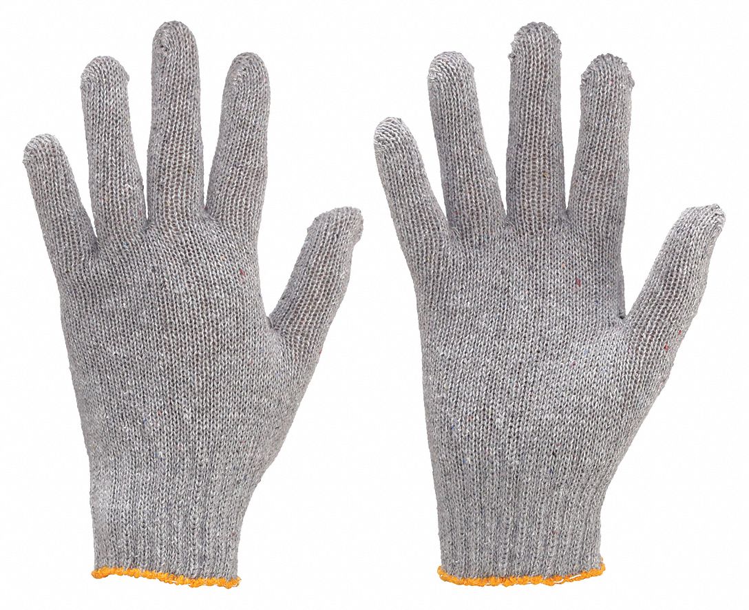 Regular Weight Cotton Poly Gray, M, PK12