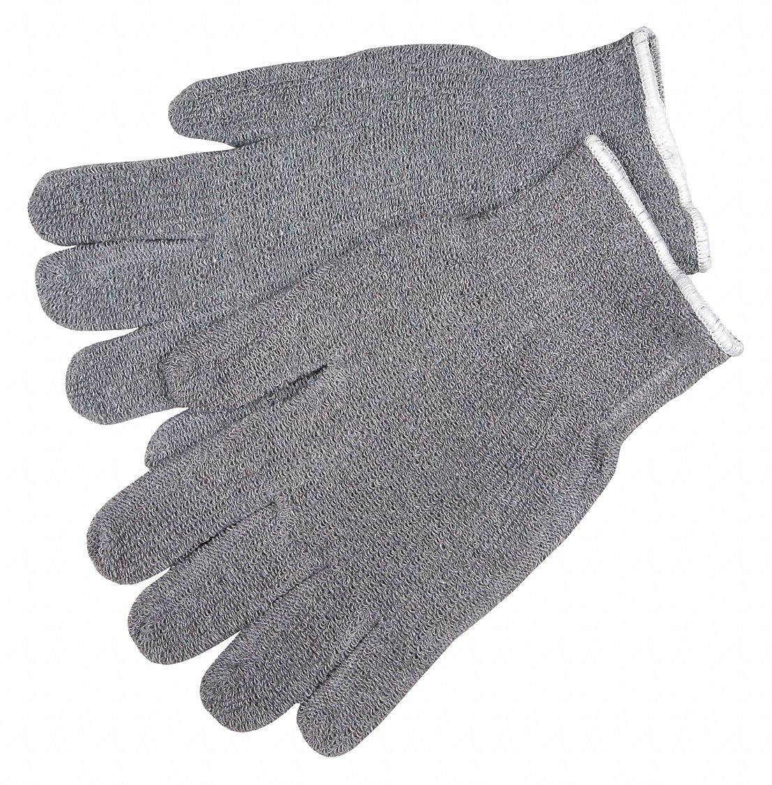 Knit Gloves: L ( 9 ), Glove Hand Protection, Uncoated, Cotton, 24 oz Fabric Wt, 12 PK