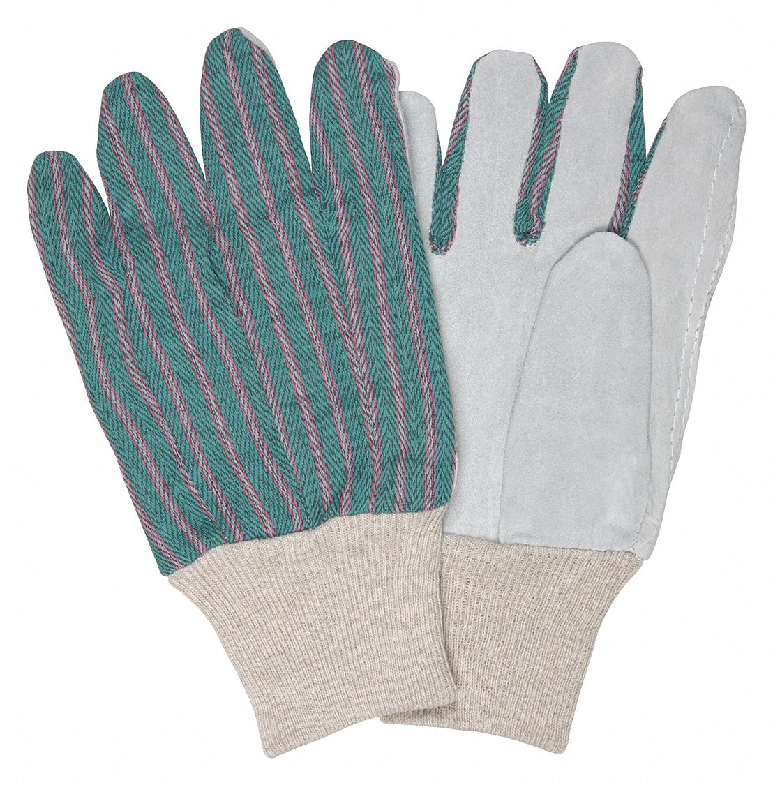 Leather Gloves: S ( 7 ), Cowhide, Std, Glove, Full Finger, Knit Cuff, 12 PK