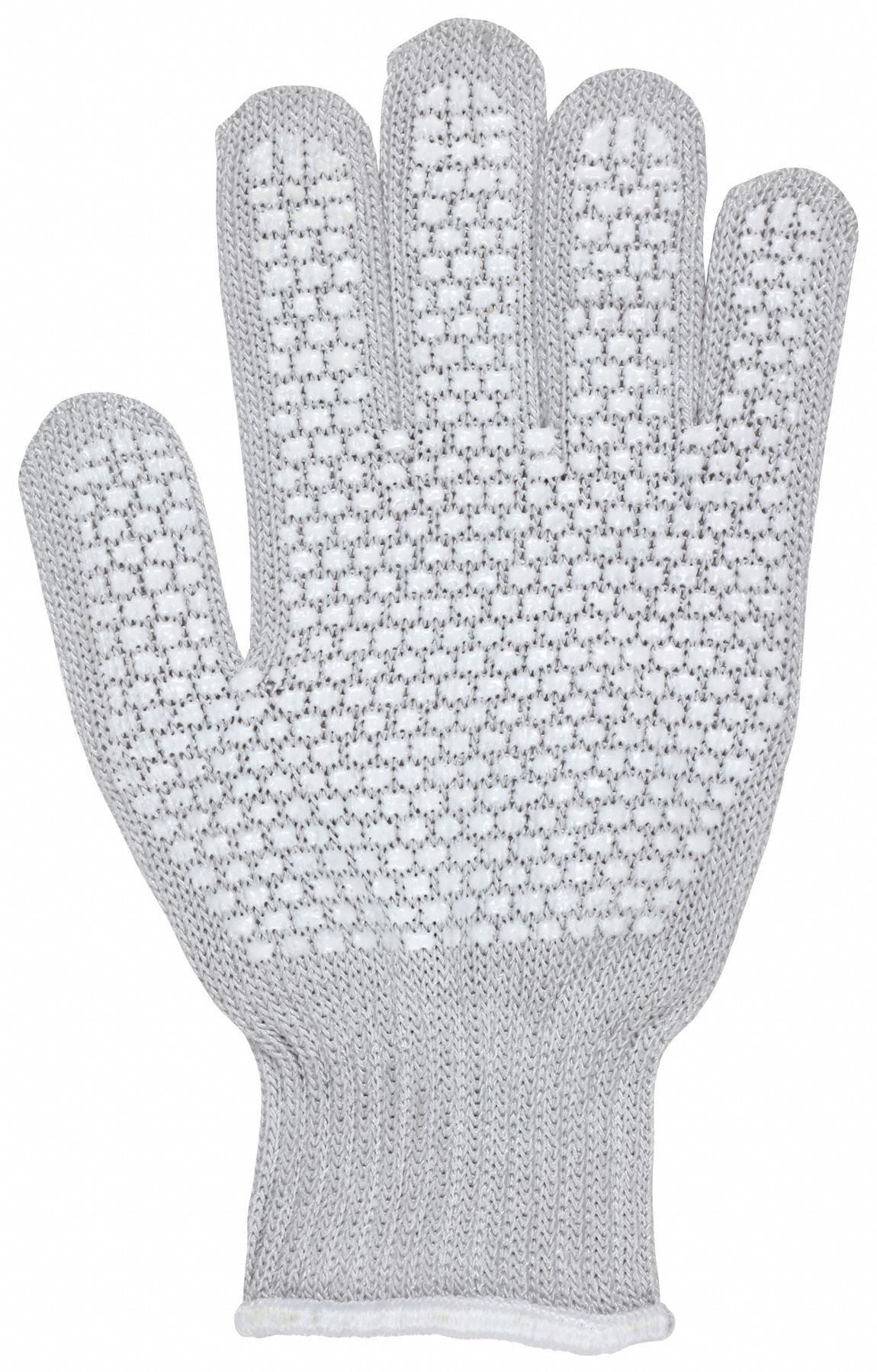 COATED GLOVE, S (7), ANSI CUT LEVEL A9, PALM, DOTTED, PVC, STEELCORE II, 7 GA, PVC
