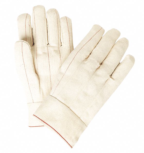 Knit Gloves: L ( 9 ), Glove Hand Protection, Uncoated, Cotton, 18 oz Fabric Wt, 12 PK