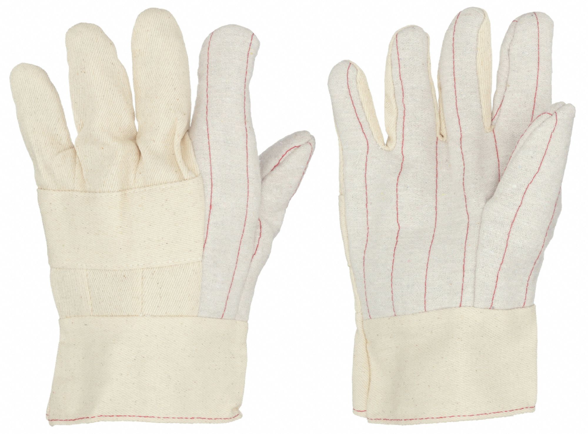 Knit Gloves: L ( 9 ), Glove Hand Protection, Uncoated, 605°F Max Temp, Cotton, 12 PK
