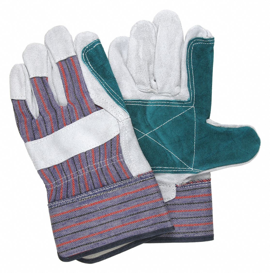 GANTS EN CUIR, DOUBLE PAUME, MANCHETTE 2,5