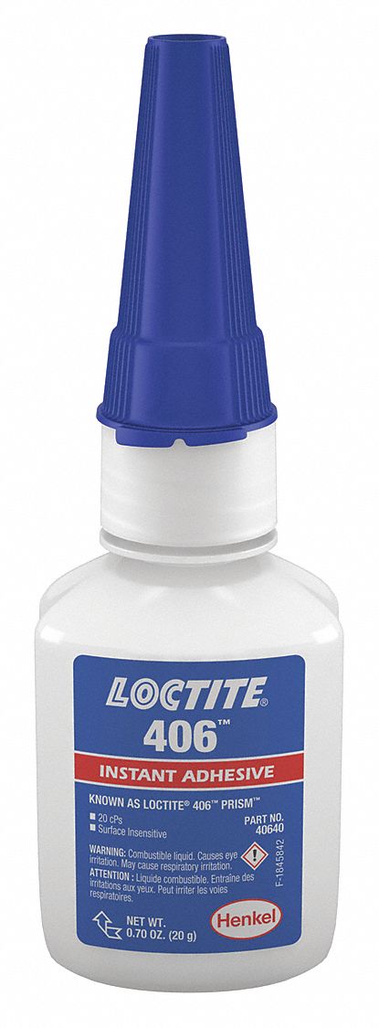 Henkel 40661 LOCTITE® 406™ PRISM® Clear Instant Adhesive - 454 Gram (1 lb)  Bottle