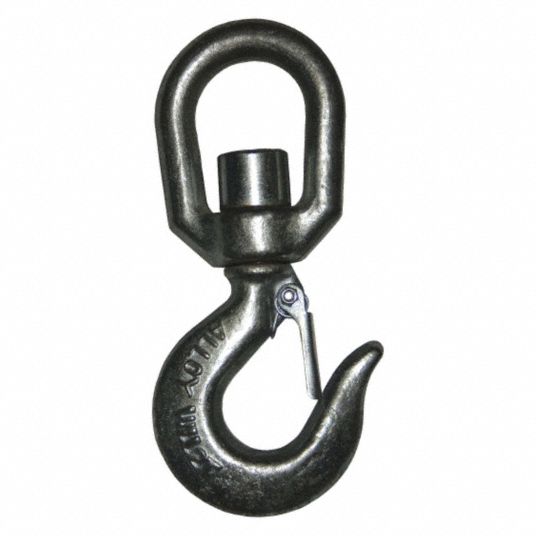 Slip Hook Safty Lock, Heavy Duty Crane Hoist Rigging Hook 2T Crane Lifting  Hook for Factory Lifting Construction Engineering Towing Hooks