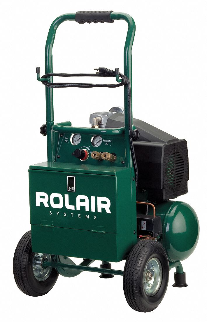 ROLAIR, Oil Lubricated, 3.2 gal, Portable Air Compressor 26JY35