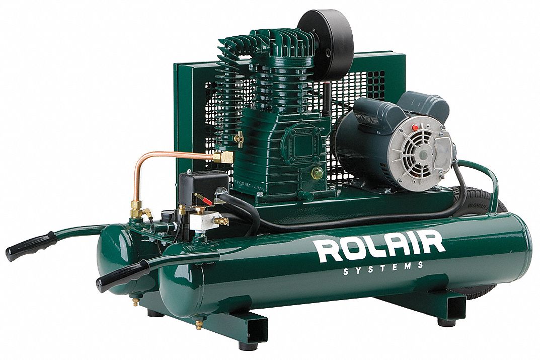 Rolair 1 5 Hp 115 230vac 9 Gal Wheelbarrow Electric Air Compressor 135 Psi 26jy38 5715k17 Grainger