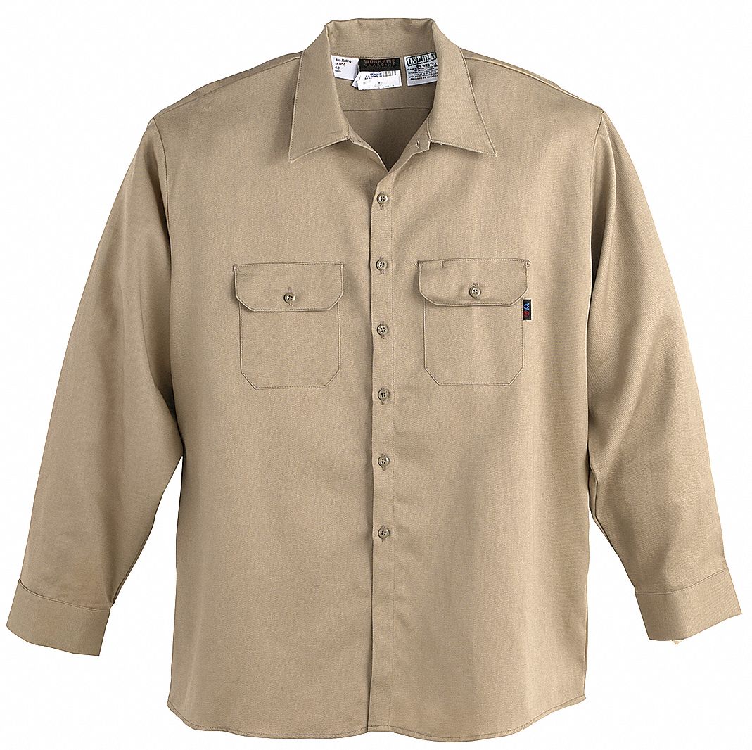 FlameResistant Collared Shirt Grainger