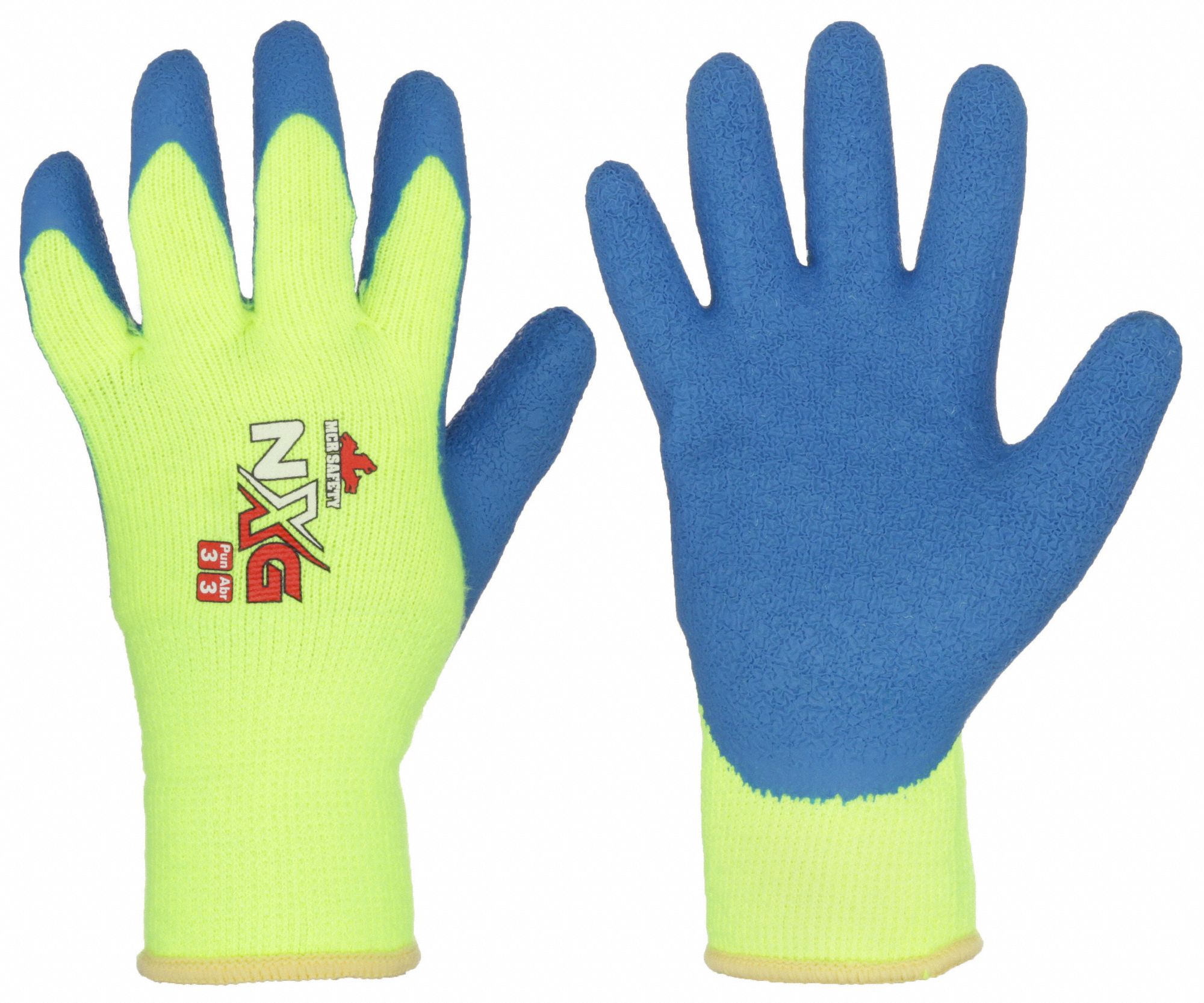 GANTS ENDUITS,M(8),PAUME TREMPÉE, LATEX, ACRYLIQUE,7GA,RÉSISTANCE AUX COUPURES DE NIVEAU A4 ANSI,12PQ