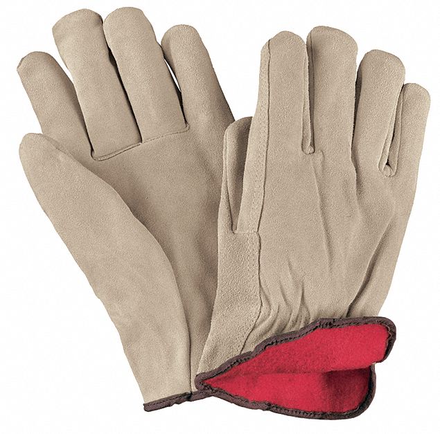 Leather Gloves: 2XL ( 11 ), Premium, Drivers Glove, Cowhide, Straight Thumb, Tan, 12 PK