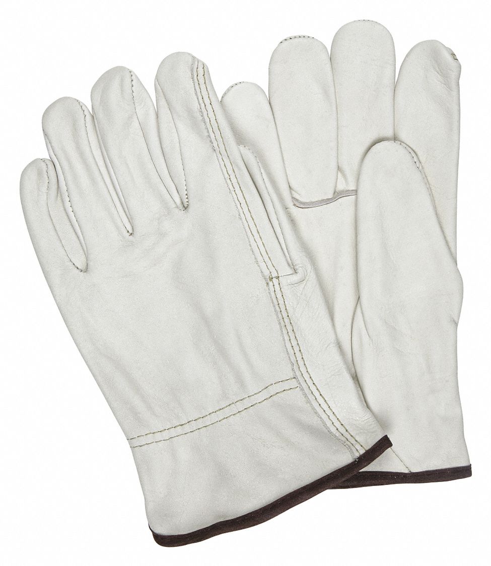 MCR SAFETY Leather Gloves, XL, Cowhide, PK 12 26K3893203XL Grainger