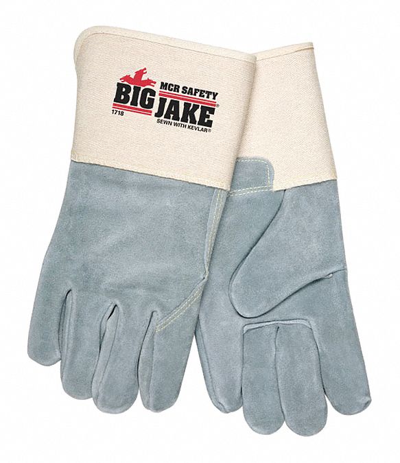 MCR SAFETY, XL ( 10 ), Cowhide, Leather Gloves 26K5671718 Grainger