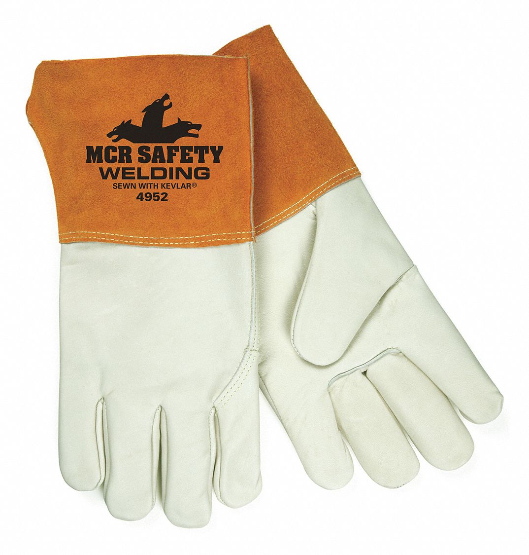 Wing Thumb, Gauntlet Cuff, Welding Gloves,MIG, TIG,L/9,PK12 26K614