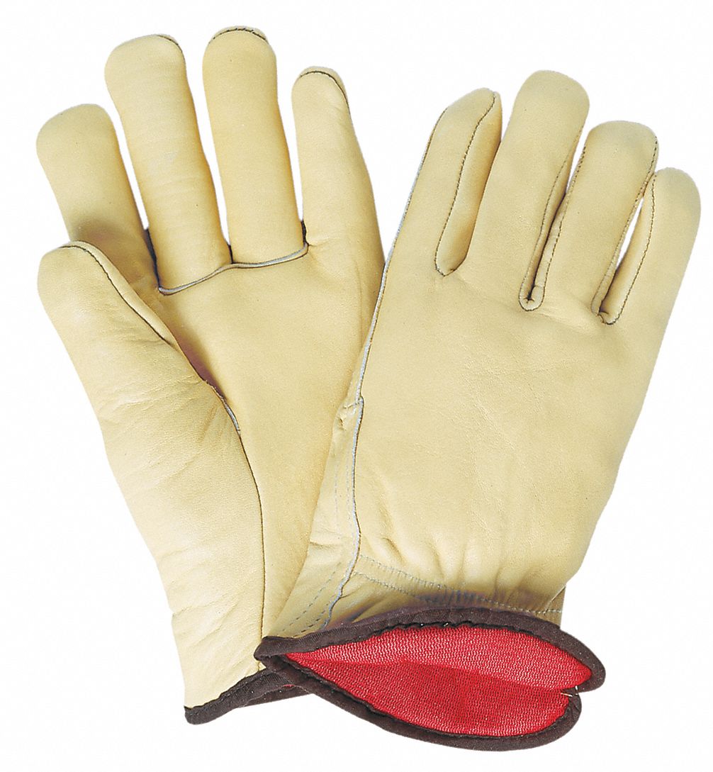 MCR SAFETY Leather Gloves L ( 9 ), Premium, Drivers Glove, Cowhide