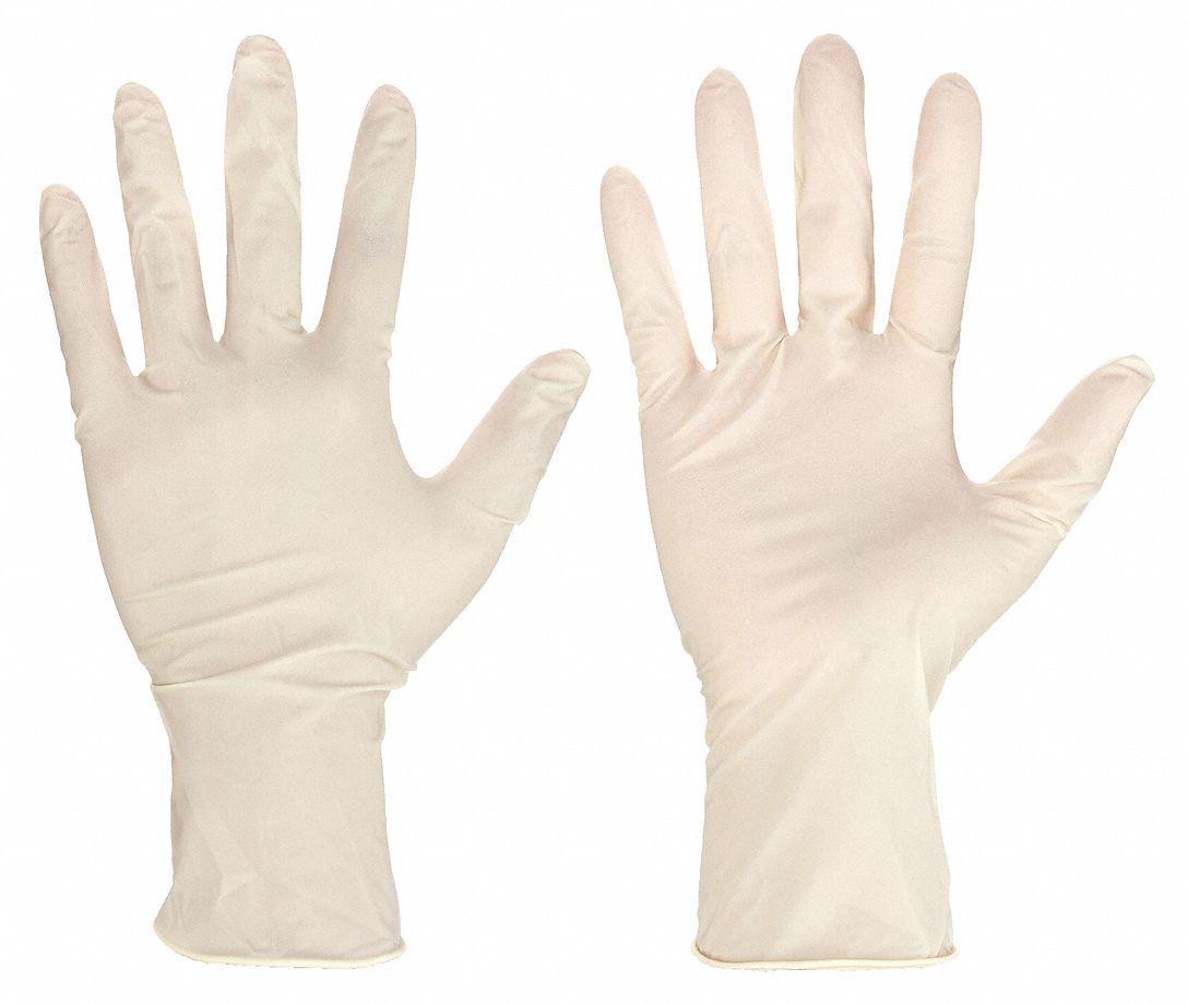 DISPOSABLE GLOVES, FOOD-GRADE/GEN PURPOSE, L (9), 5 MIL, POWDER-FREE, LATEX, 100 PK