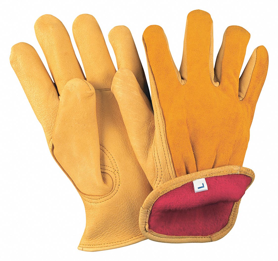 MCR SAFETY, M ( 8 ), Premium, Leather Gloves 26K8173555M Grainger