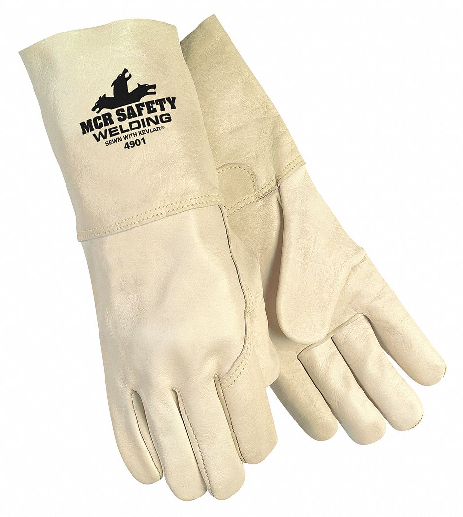 Size L Memphis MCR Safety Brand Industrial Work Gloves Cowhide 